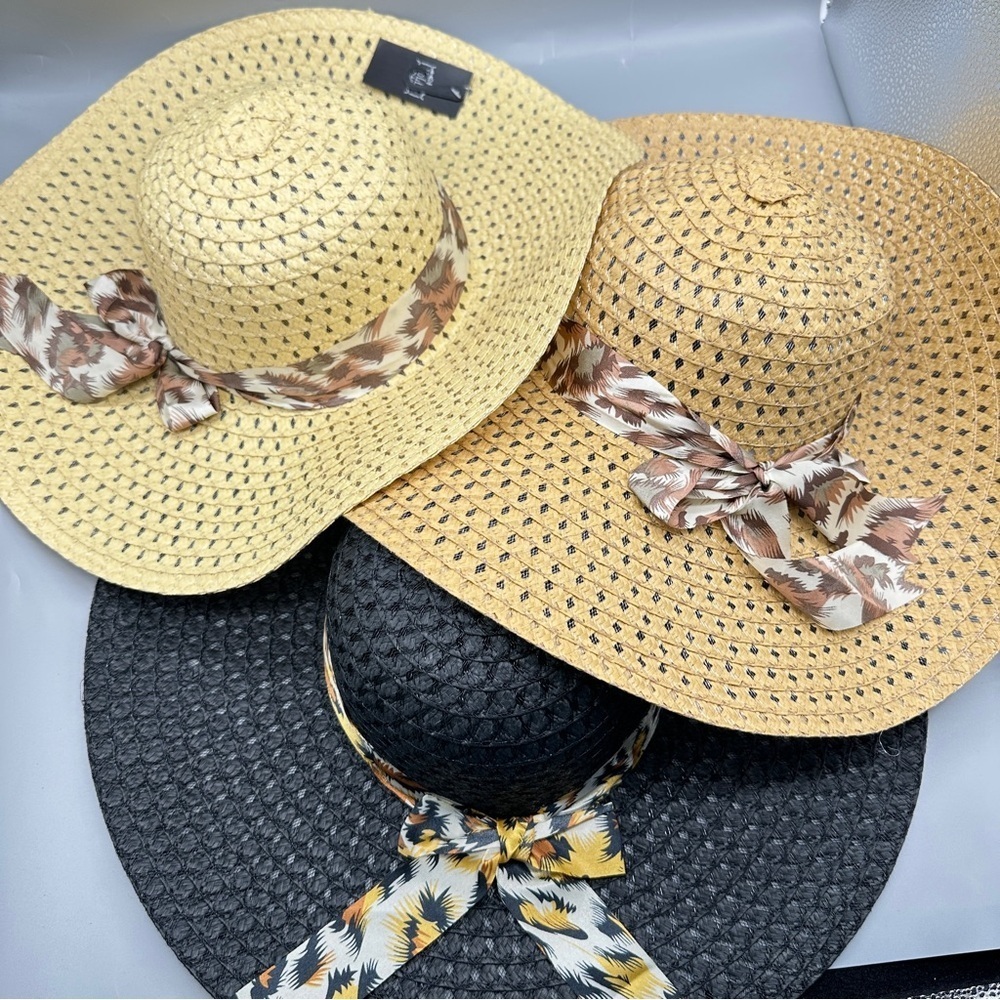 👉 Stylish Women's Straw Hats with Bow Sunny Summer Beach Festival - in 3 colors